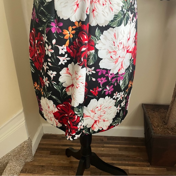 Alexia Admor Scuba Floral Sheath Sleeveless Dress Black Sz 14 - Picture 14 of 16